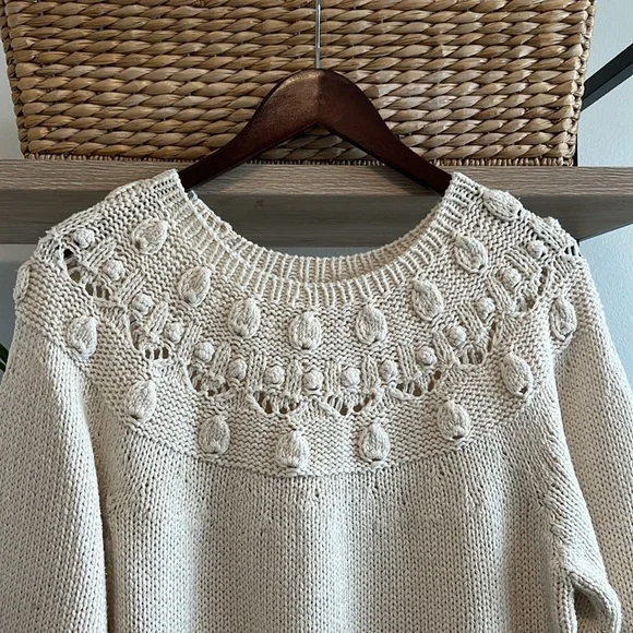 Vintage Jantzen Silk Blend Knitted By Hand Textured Sweater, M - Picture 2 of 8